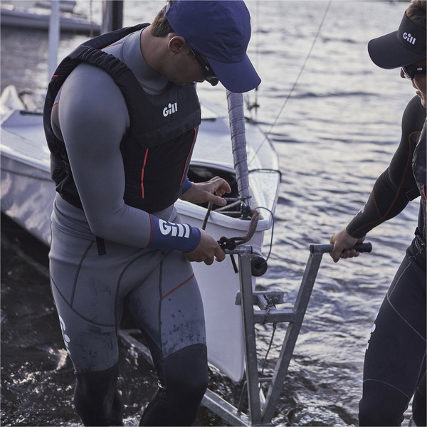 2024 Gill Herre Zenlite 2mm Flatlock Skiff Våddragt 5002 - Stålgrå
